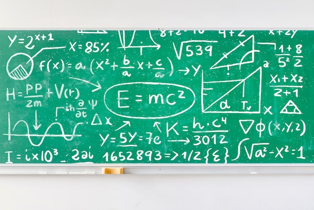 Board full of math formulas mock-up