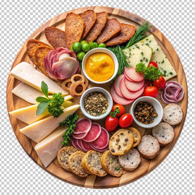 PSD board and plate of tasty idle transparent background