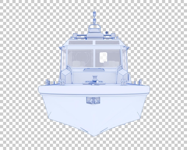 Boat isolated on transparent background 3d rendering illustration