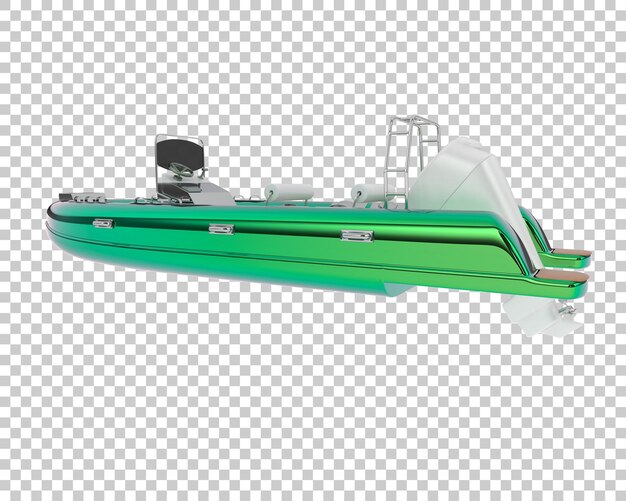 Boat on transparent background 3d rendering illustration