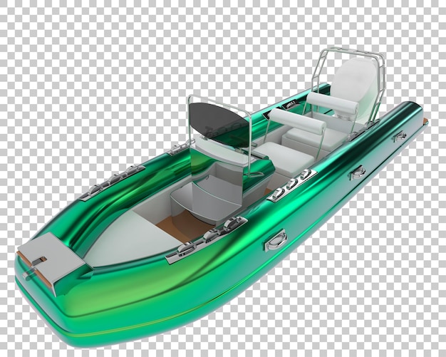 Boat on transparent background 3d rendering illustration