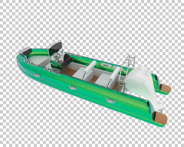 Boat on transparent background 3d rendering illustration