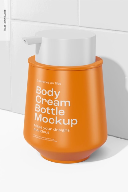 Body Cream Bottle Mockup 02