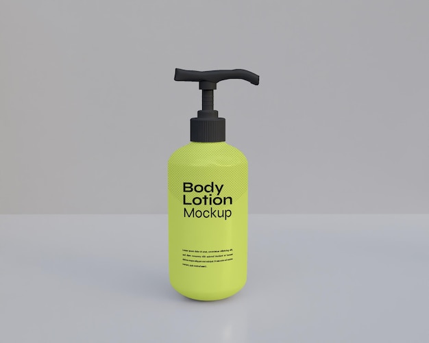 Body lotion bottle mockup