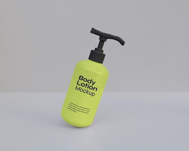 Body lotion bottle mockup