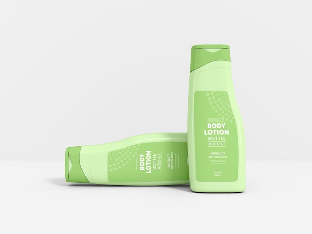 Body Lotion Bottle Packaging Mockup