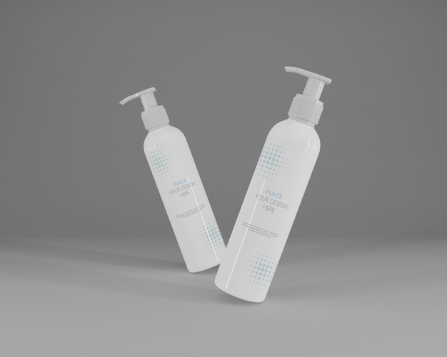 body lotion mockup design in 3d rendering