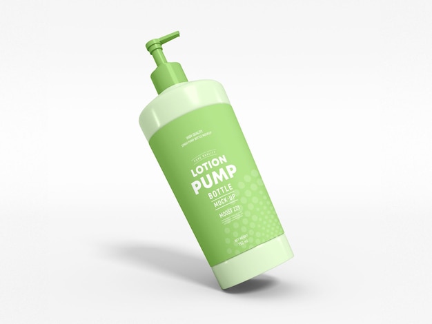 Body Lotion Pump Bottle Packaging Mockup