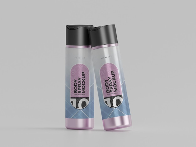 Body spray body perfume bottle mockup