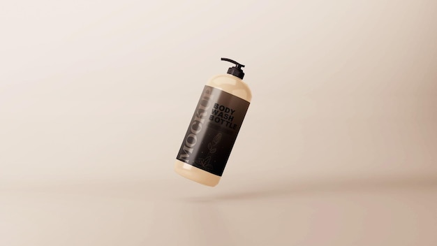 Body wash bottle mockup