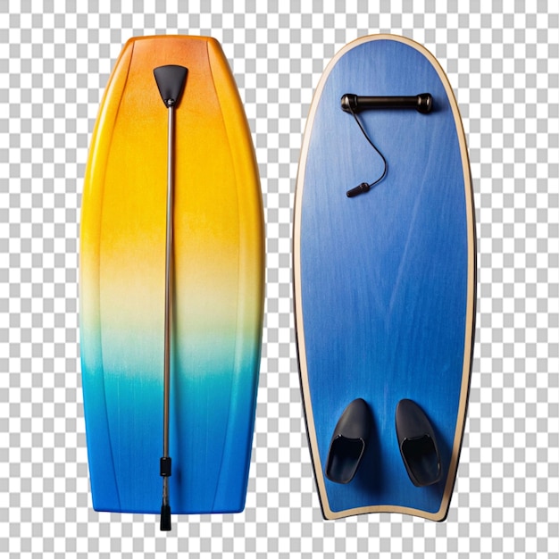 bodyboard two bare feet on transparent background