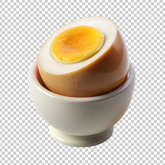 Boiled egg in egg cup