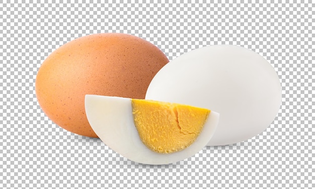 Boiled egg isolated on alpha layer