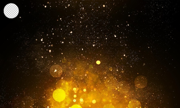 Bokeh Light Gold Particle Dust