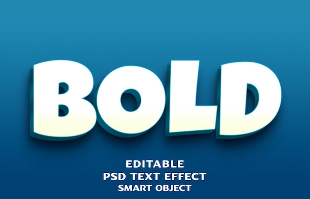 bold 3d text effect design