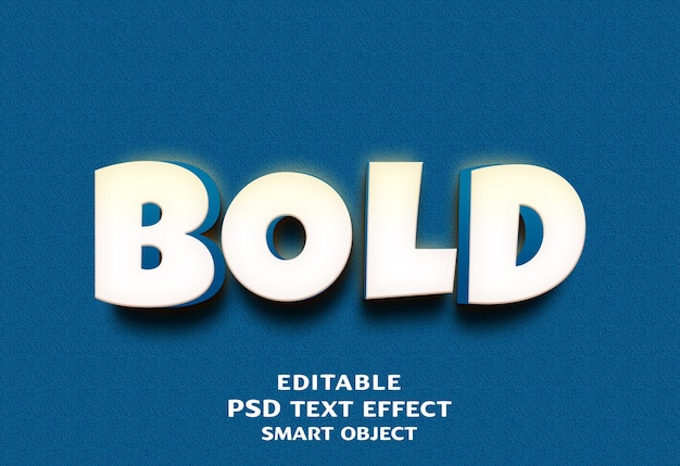 bold 3d text effect design