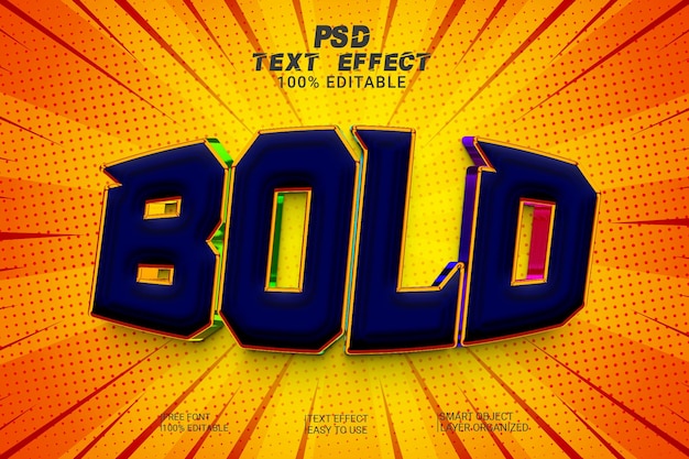 Bold 3d text effect