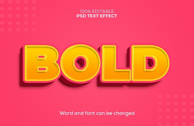 BOLD 3D TEXT EFFECT