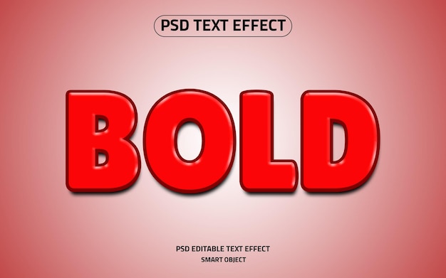 Bold red text effect 3d logo mockup