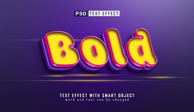 Bold yellow editable text effect