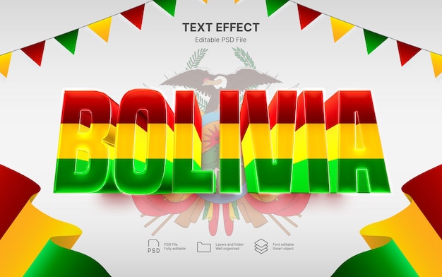 PSD bolivia text effect