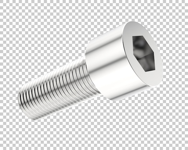 Bolt isolated on transparent background 3d rendering illustration