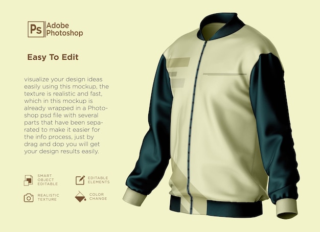 Bomber Jacket v2 Mockup Side Right