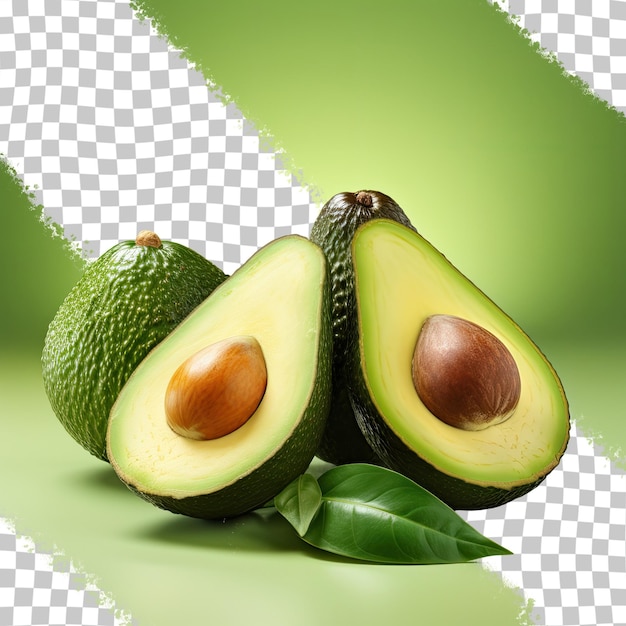 Bone isolated on transparent background with clipping path avocado cut in half