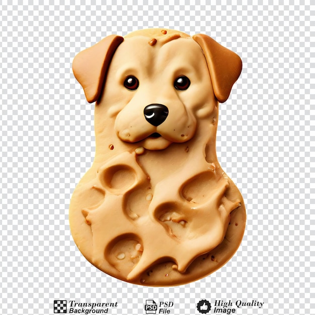 bone shape dog cookie isolated on transparent background