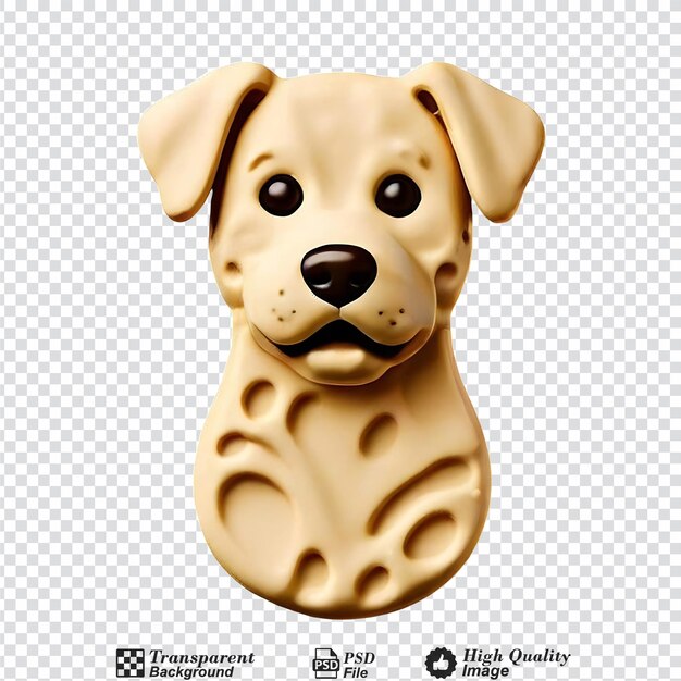 bone shape dog cookie isolated on transparent background