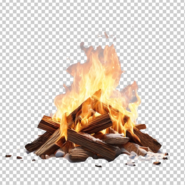 Bonfire against white background