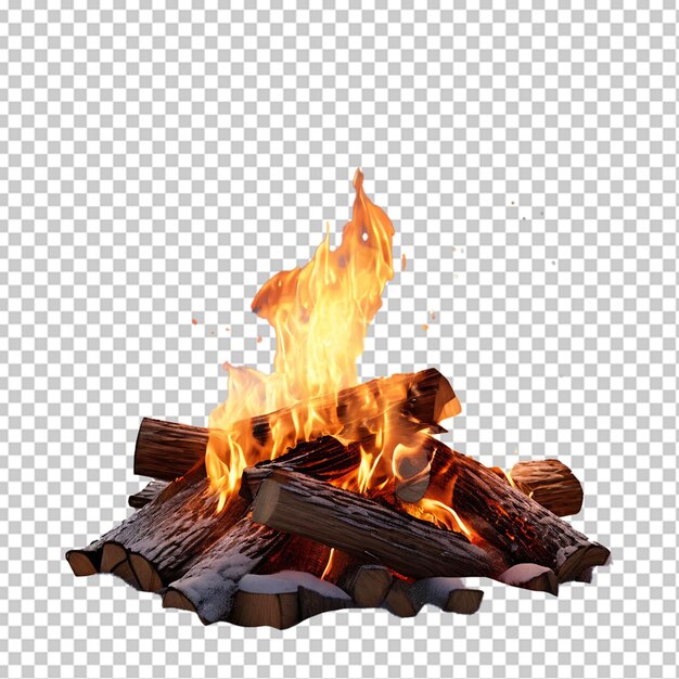 Bonfire against white background