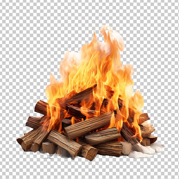 Bonfire against white background