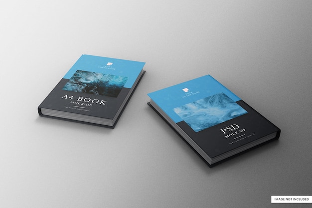 book a4 mockup psd template