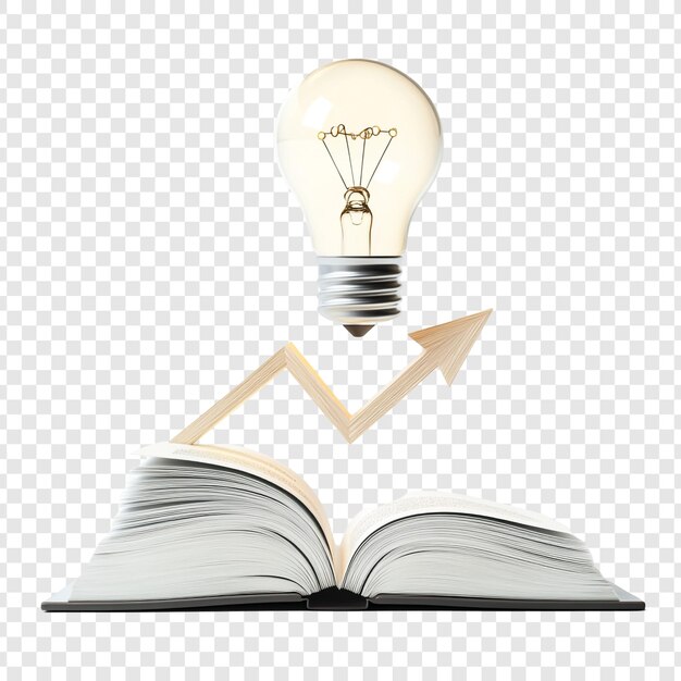 PSD book bulb arrow knowledge is power