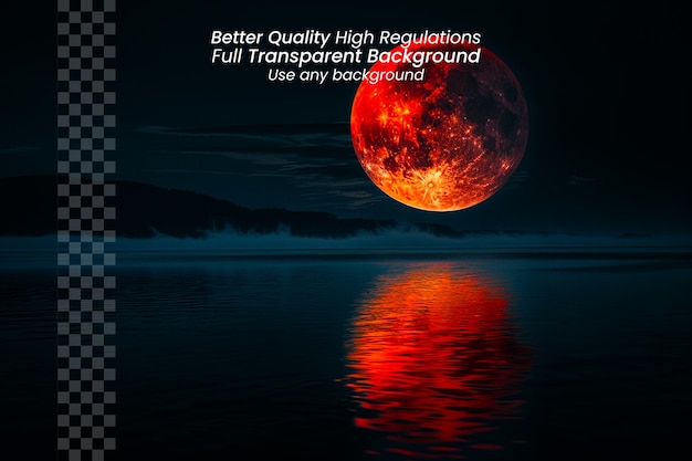 PSD a book cover for better quality with a full moon and a place for your own