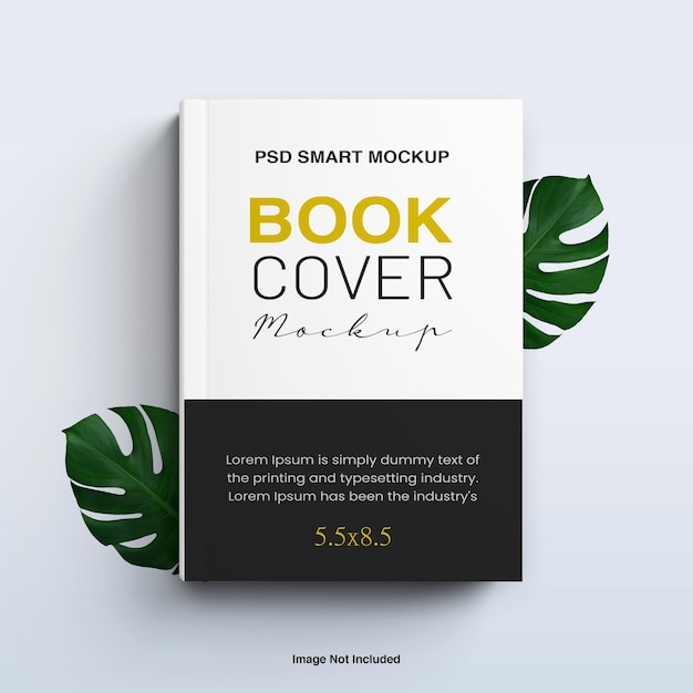 Book cover mockup design with a perspective view