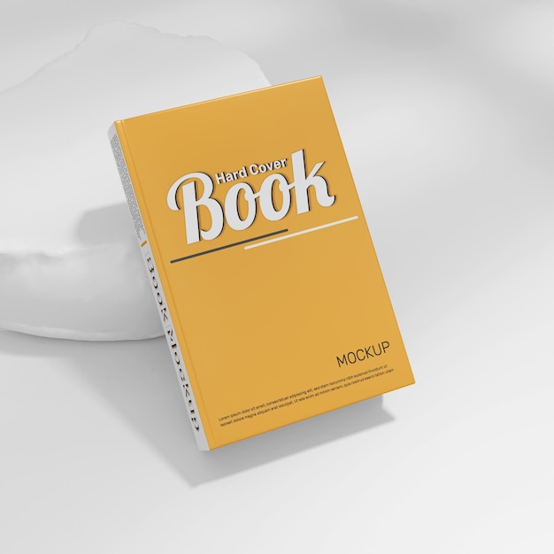 Book cover mockup on the rock