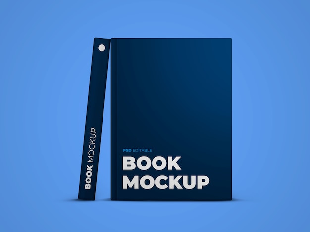 Book cover page and book mold mockup