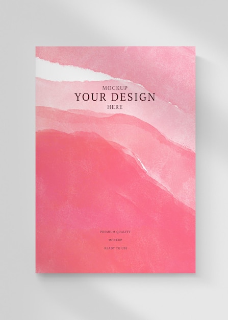 Book cover psd mockup with vintage illustration, remixed from ar