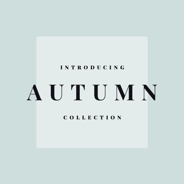 a book cover that says autumn collection on it