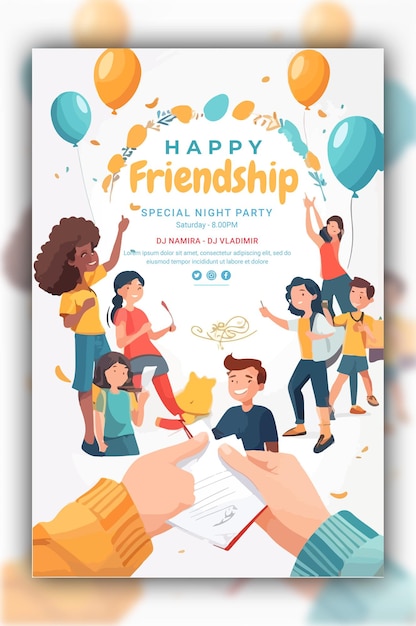 a book cover that says happy friendship party