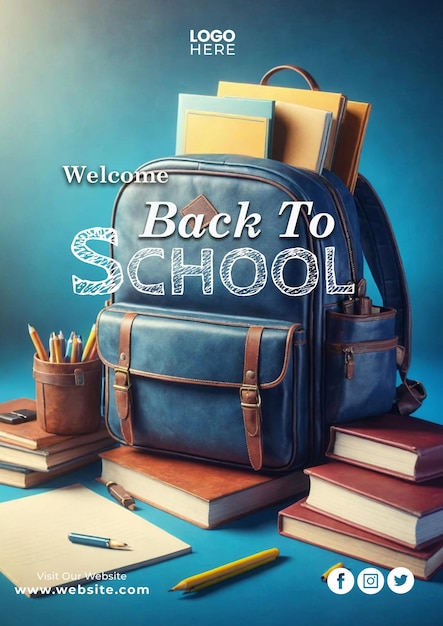 a book cover with a backpack that says welcome to school back to school