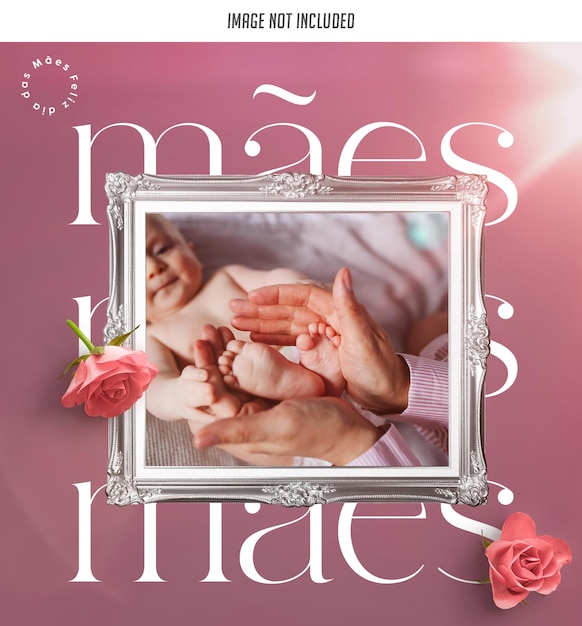 A book cover with a picture of a baby and the words maas's mothers on it Feliz dia das Maes