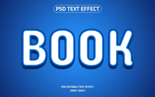 Book editable text effect logo mockup