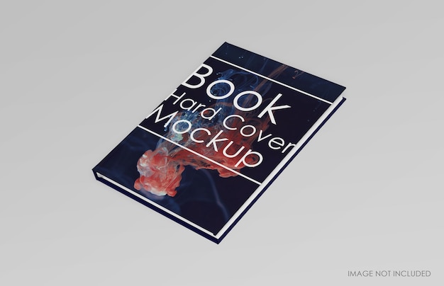 Book hard cover mockup isolated