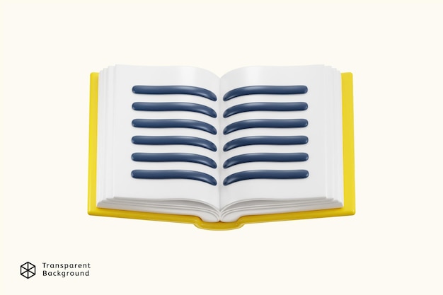 book icon 3d rendering vector illustration