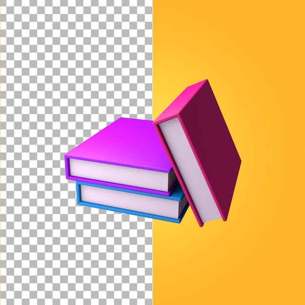 Book Icon 3D Rendering