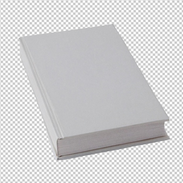 a book is laying on a white surface with a silver cover