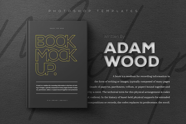 Book Mockup On Black Background